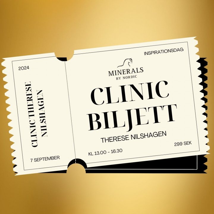 Biljett - Clinic Therese Nilshagen 7 sep  i gruppen  hos Minerals by Nordic (CLINIC-7-09-2024)