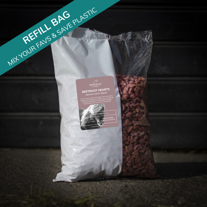 Beetroot Hearts - Hästgodis 2 kg Refill i gruppen HÄST / Belöning / Hästgodis hos Minerals by Nordic (HEA-020)