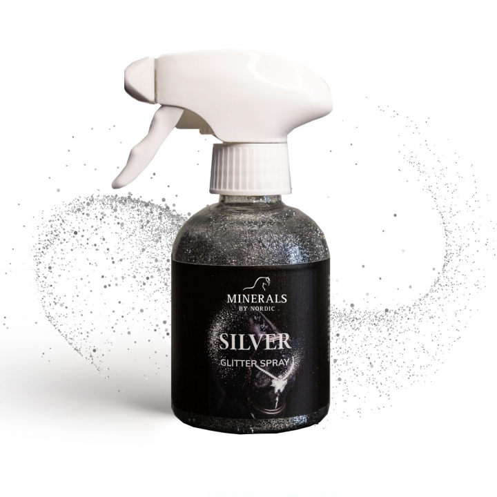 Glitterspray silver 250 ml i gruppen HÄST / Skötsel & Hästvård / Pälsvård & Hovvård hos Minerals by Nordic (SIL-SPRAY)